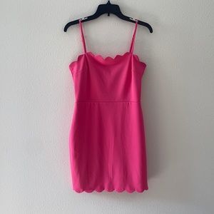 Hot Pink Scalloped Dress